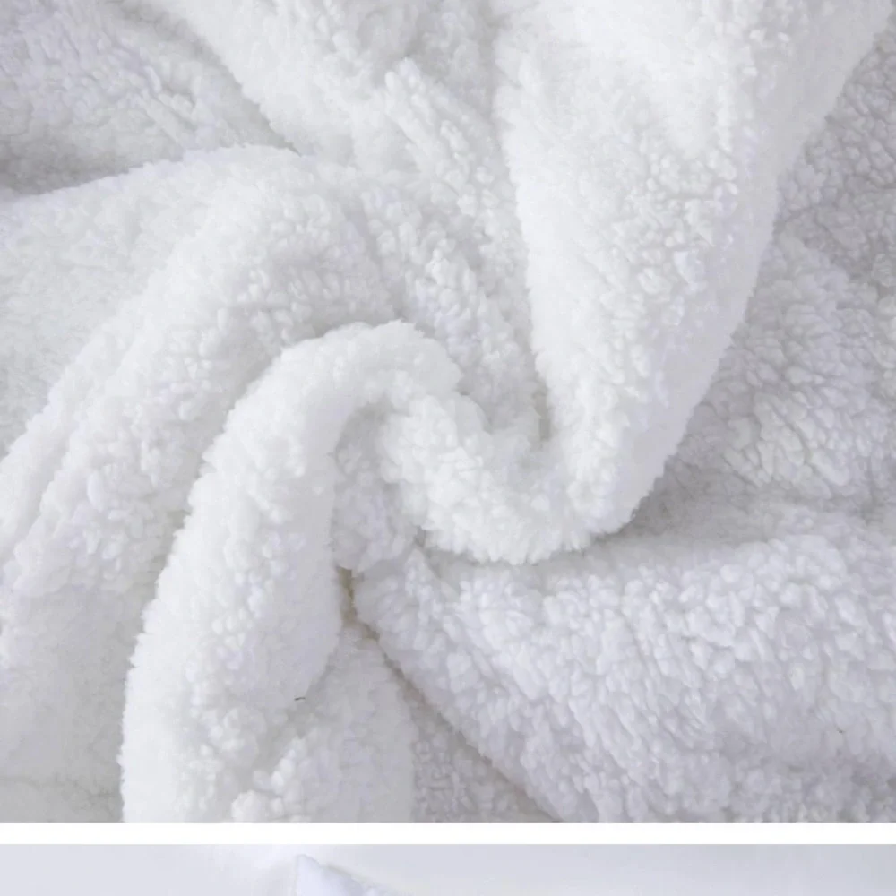 NWT Videri Home Full/Queen Cozy Faux Shearling Comforter White Bedding Set